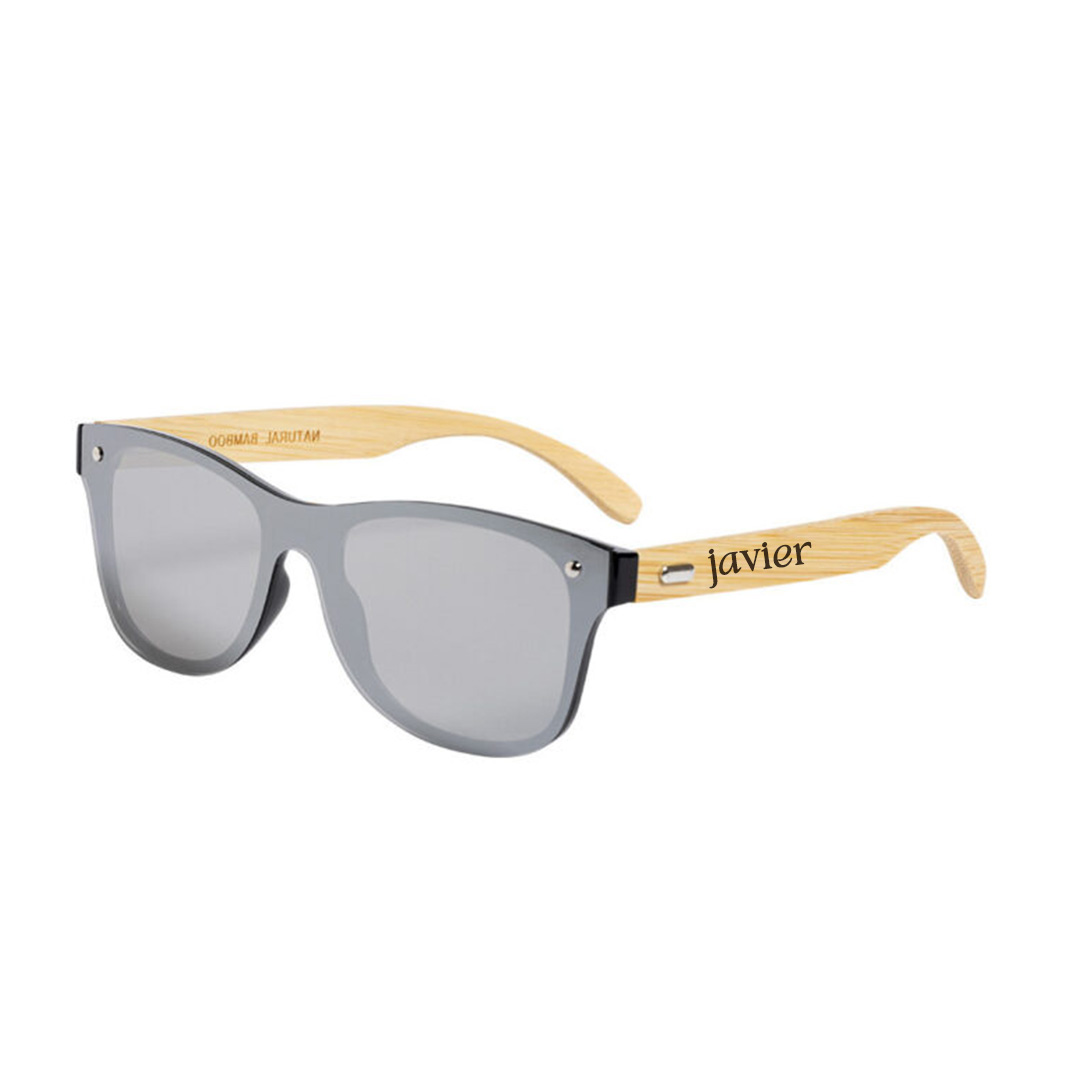 Gafa bambú espejo personalizada