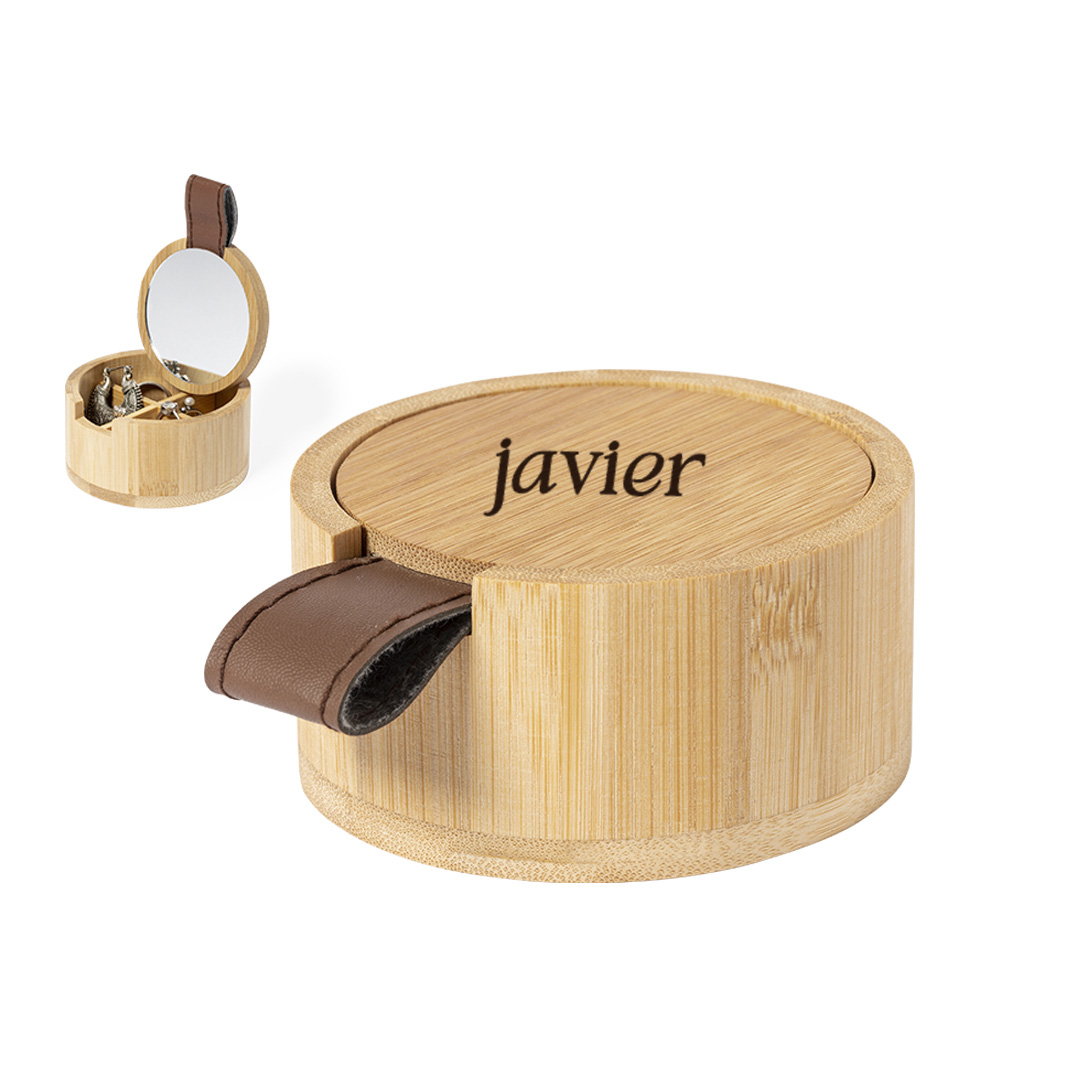 Joyero bambú personalizado