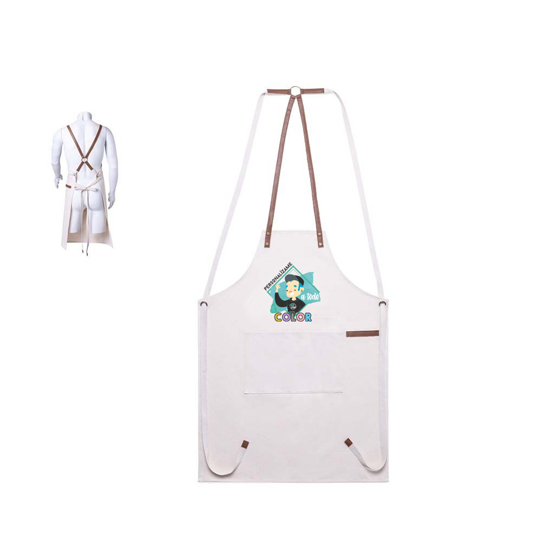Delantal blanco personalizado