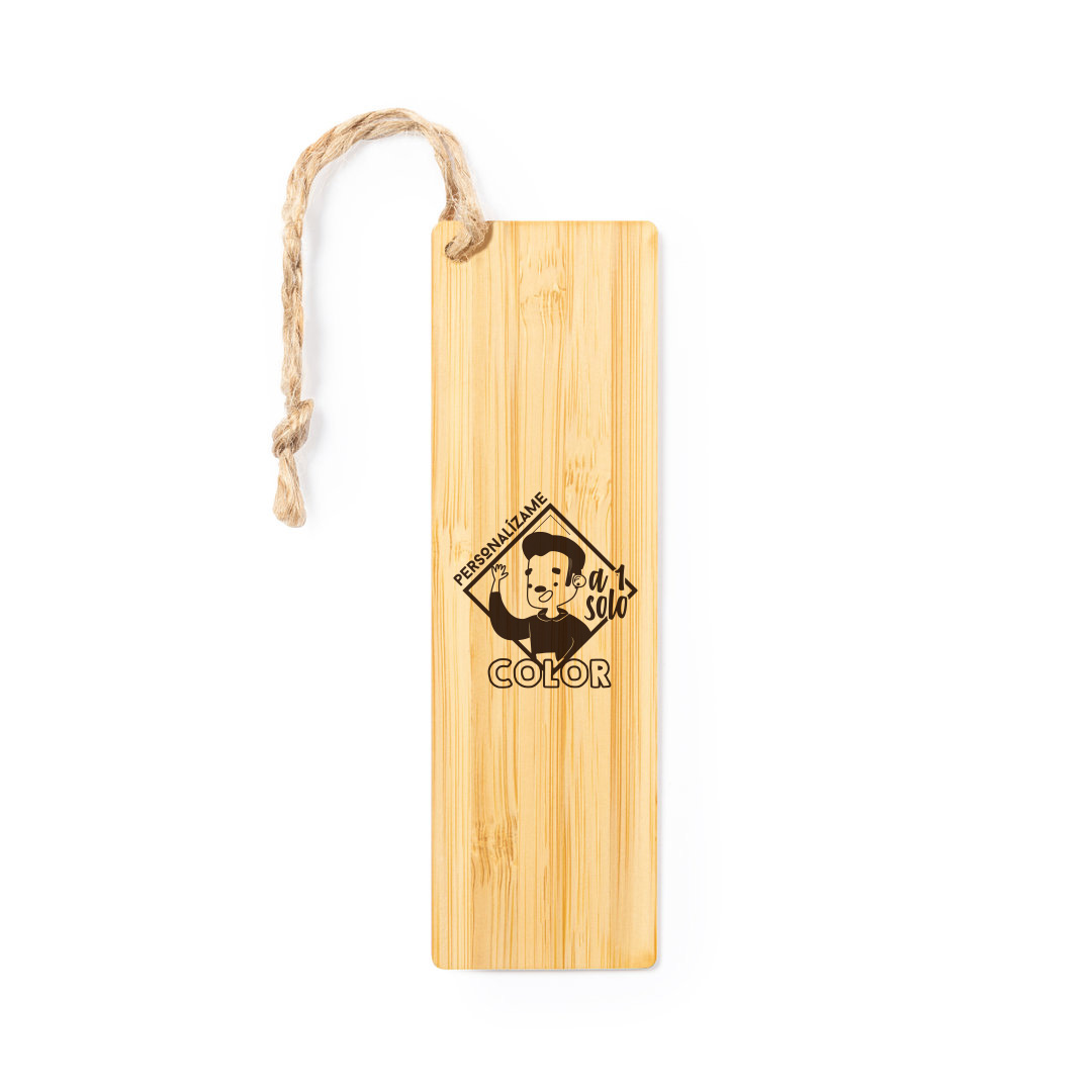 Marcapáginas bambú personalizado