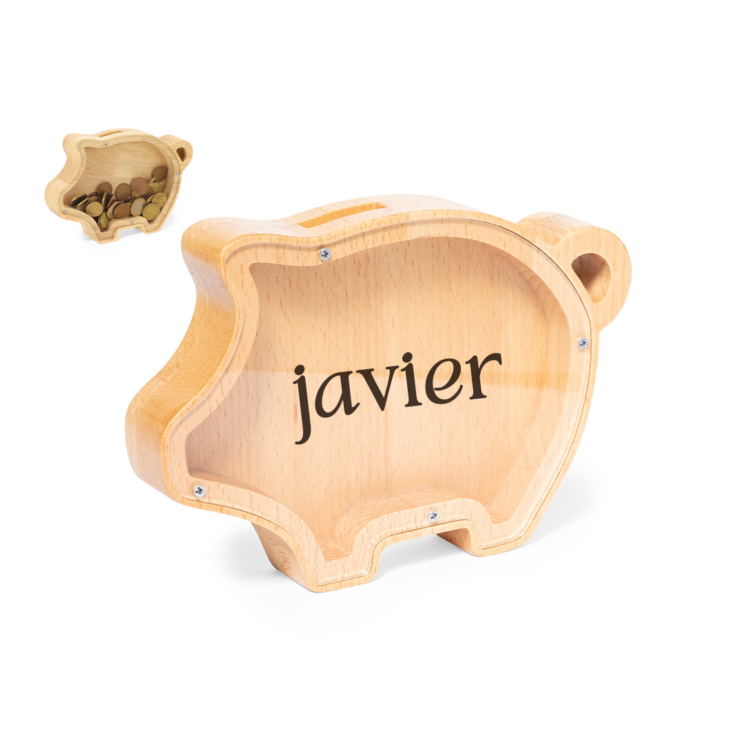 Hucha madera personalizada