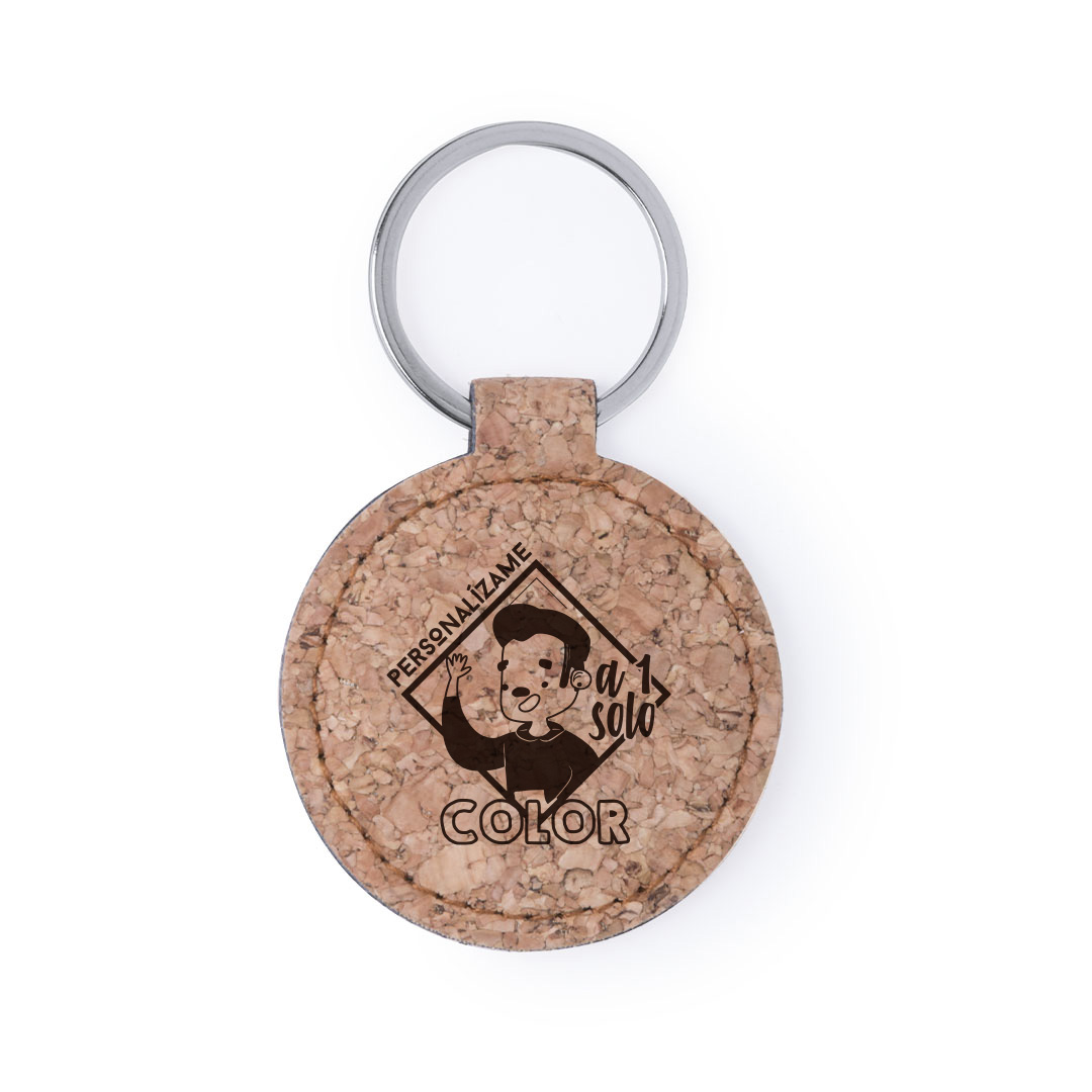 Llavero corcho redondo personalizado