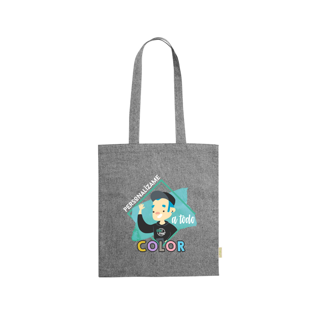Tote Bag negro jaspeado personalizado