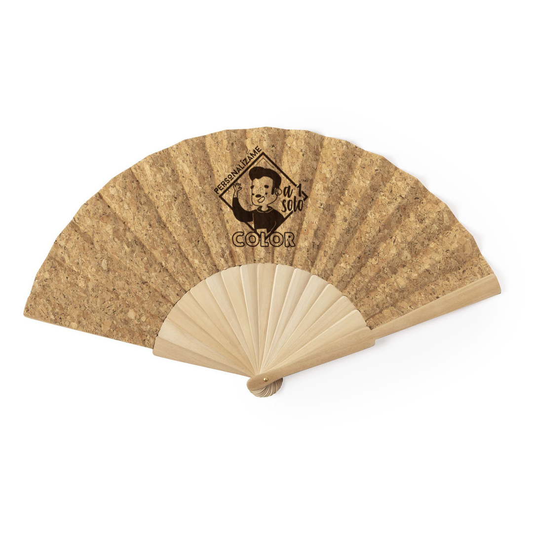 Abanico corcho personalizado