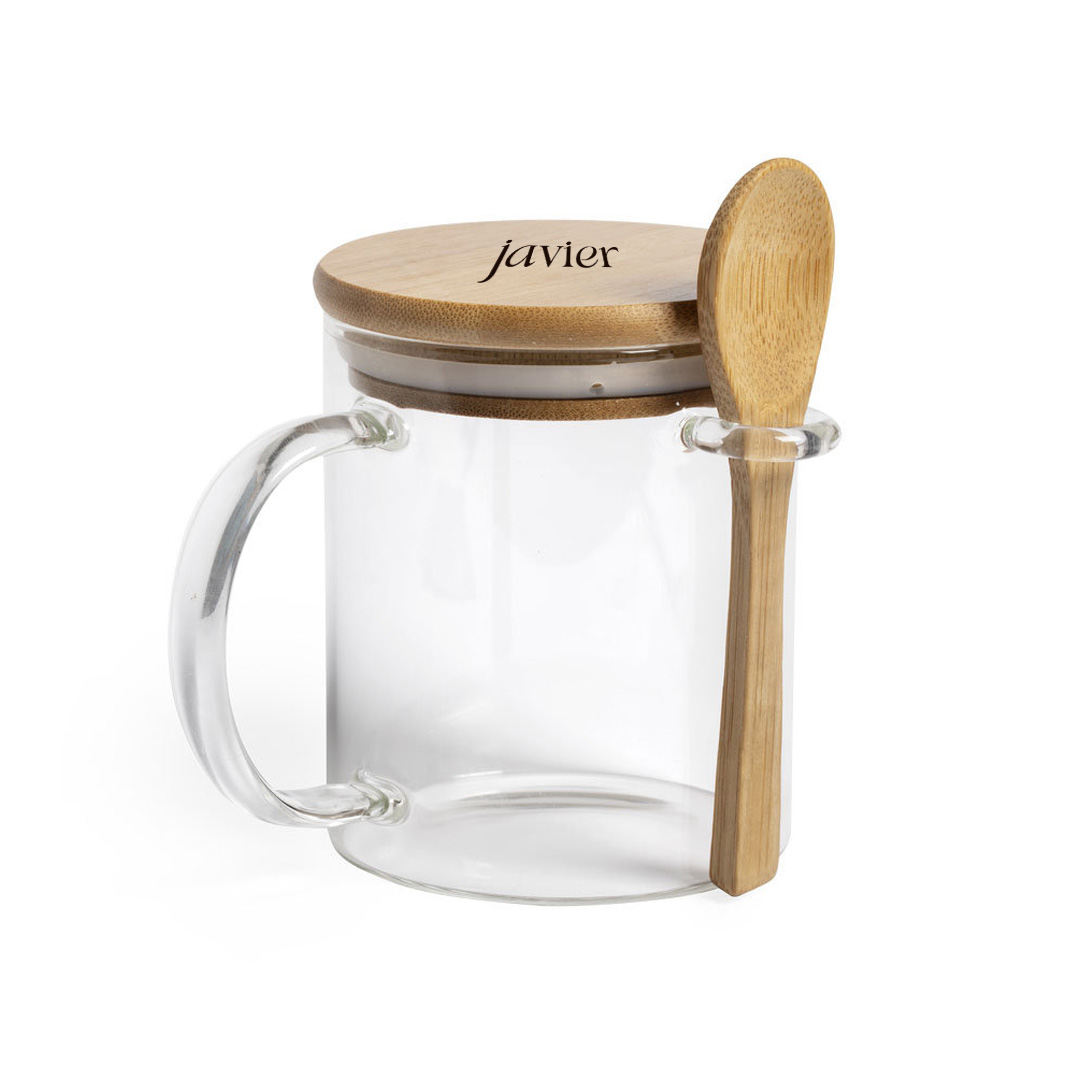 Taza con cuchara personalizada