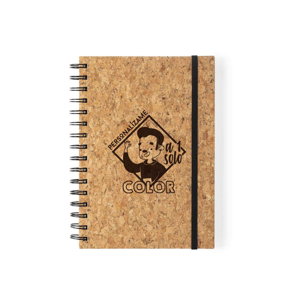 Libreta anillas corcho personalizada
