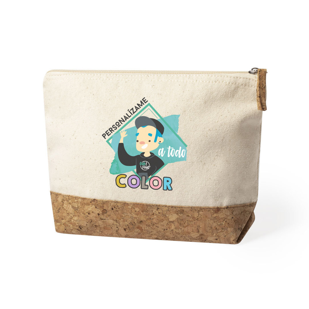 Neceser algodón/corcho personalizado