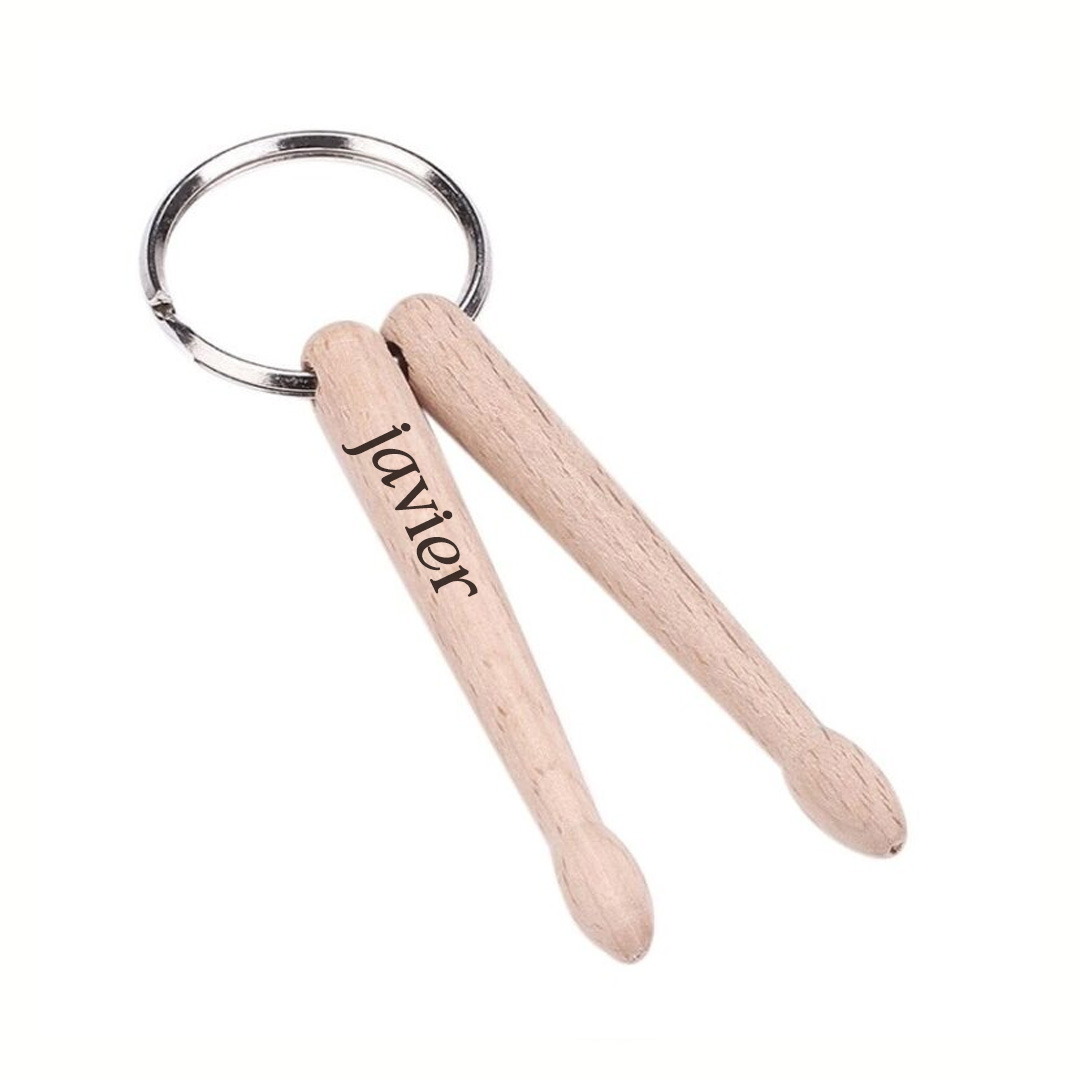 Llavero baquetas personalizado