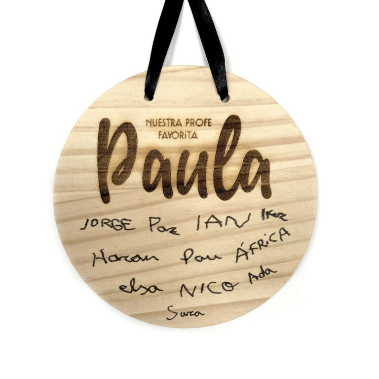 Placa madera personalizada